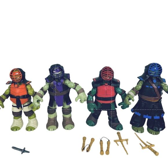 Teenage Mutant Ninja Turtles TMNT Dojo Training set Raphael, Michaelangelo Leo - Picture 2 of 12